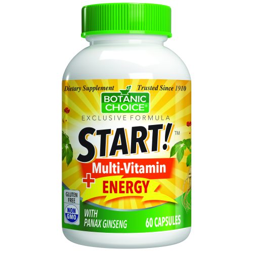Botanic Choice START! Multi-Vitamin + Energy - Total Health Support Supplement - 60 Capsules