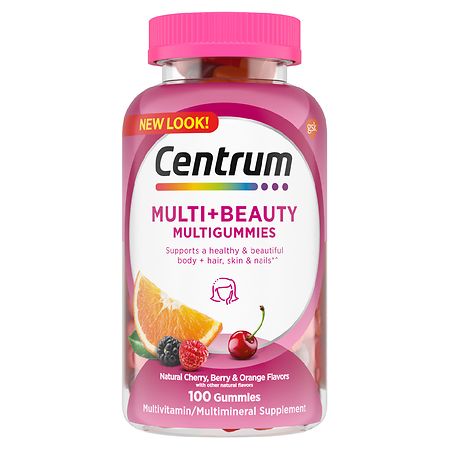 Centrum Multi + Beauty Gummy Multivitamin For Women Cherry/Berry/Orange - 100.0 ea