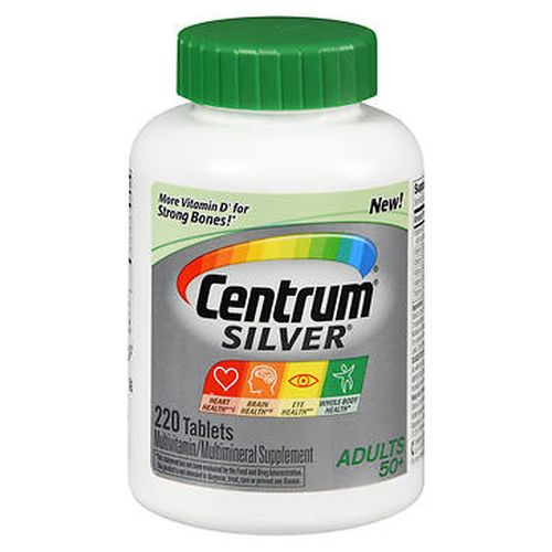 Centrum Silver Adults 50+ Multivitamin Multimineral Tablets 220 Caps by Centrum