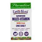 Earth's Blend Superfood Multivitamin With Iron 30 Veggie Caps Yeast Free by Paradise Herbs