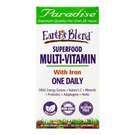 Earth's Blend Superfood Multivitamin With Iron 60 Vegetarian Capsules Yeast Free by Paradise Herbs