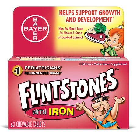 Flintstones Children's Chewable Multivitamins with Iron Orange - 60.0 ea
