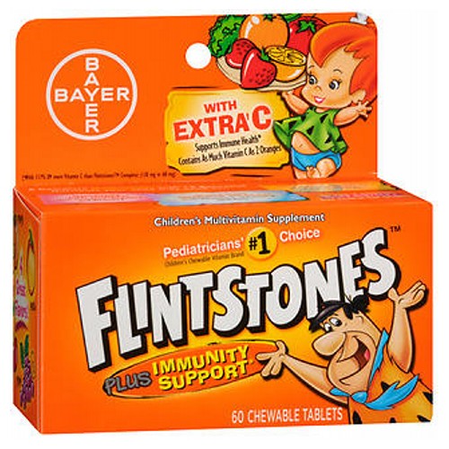 Flintstones Childrens Multivitamin Plus Immunity Support Chewable Tablets 60 each by Flintstones