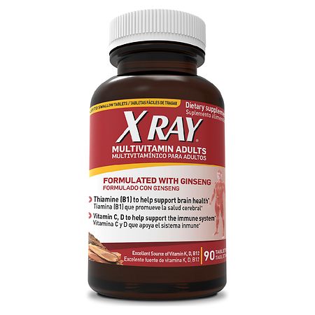 Genomma X-Ray Adult Multivitamin Formulated with Ginseng Tablets - 90.0 ea