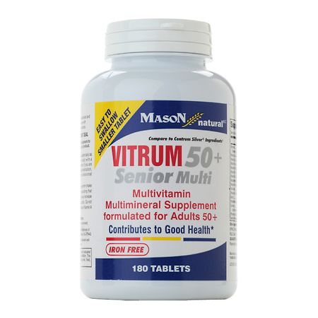 Mason Natural Vitrum 50+ Senior Multivitamin, Tablets - 180.0 ea