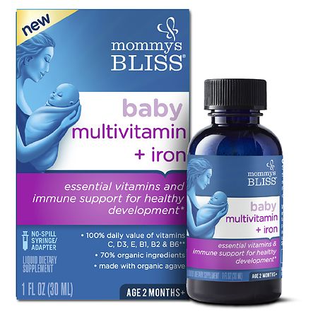Mommy's Bliss Baby Multivitamin + Iron Drops Grape - 1.0 fl oz