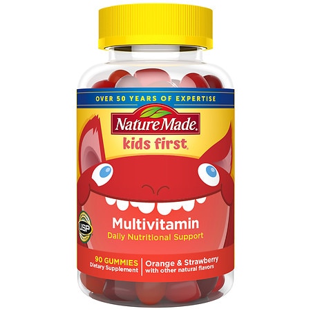Nature Made Kids First Multivitamin Gummies Orange, Cherry & Mixed Berry - 90.0 ea
