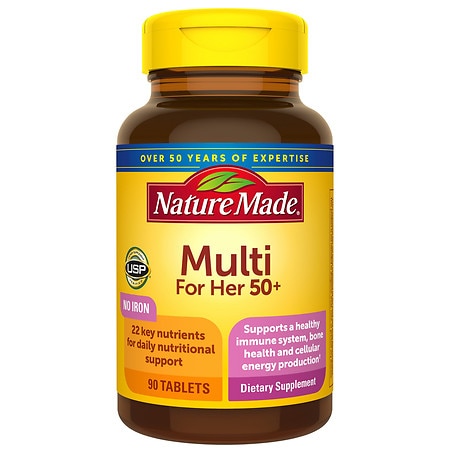 Nature Made Multivitamin For Her 50+ Tablets with No Iron - 90.0 ea