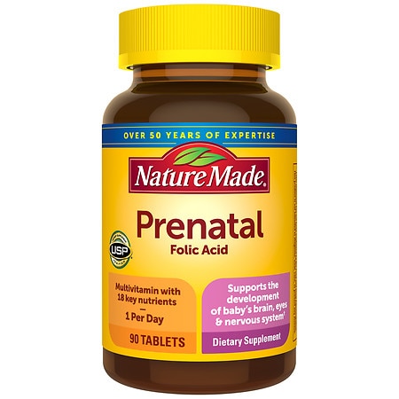 Nature Made Prenatal Multivitamin with Folic Acid Tablets - 90.0 ea
