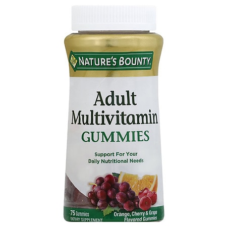 Nature's Bounty Adult Multivitamin Gummies Orange, Cherry & Grape - 75.0 ea