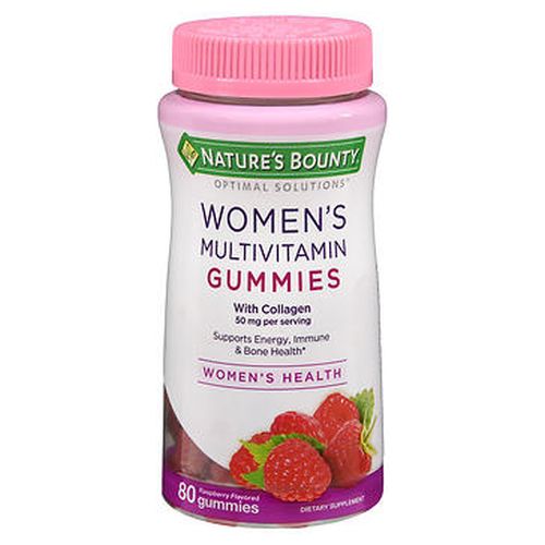 Natures Bounty Optimal Solutions Womens Multivitamin Gummies Raspberry Flavored 80 Gummies by Natures Bounty