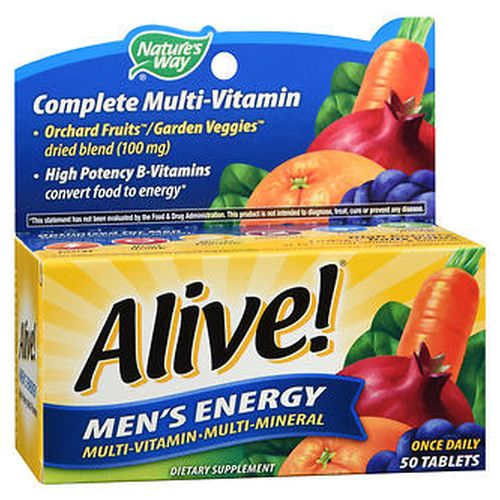 Natures Way Alive! Mens Energy MultiVitamin MultiMineral Tablets 50 Tabs by Natures Way