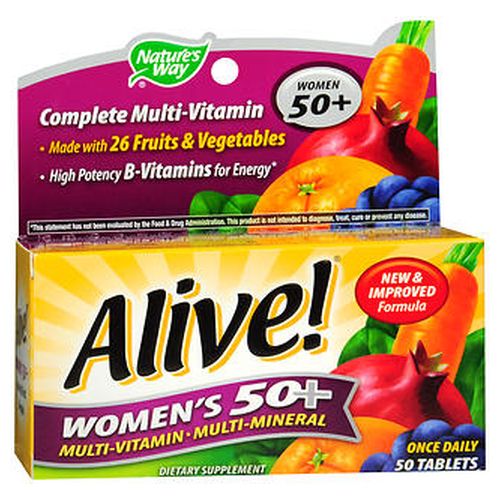 Natures Way Alive! Womens 50+ MultiVitamin MultiMineral Tablets 50 Tabs by Natures Way
