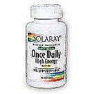 Once Daily High Energy wLutein 30 Softgels Yeast Free by Solaray