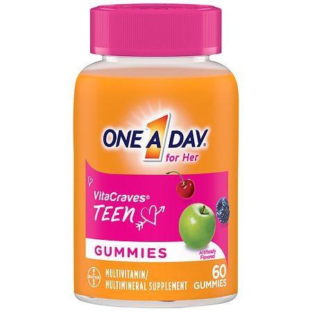 One A Day VitaCraves For Her Teen Multivitamin Gummies Assorted - 60.0 ea