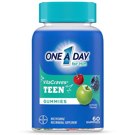 One A Day VitaCraves For Him Teen Multivitamin Gummies Assorted - 60.0 ea