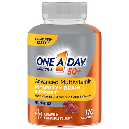 One A Day Women¿s 50+ Gummies Advanced Multivitamin with Immunity + Brain Support Strawberry - 110.0 ea