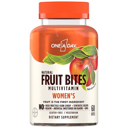 One A Day Women¿s Natural Fruit Bites Multivitamin with Immune Health Support Apple - 60.0 ea