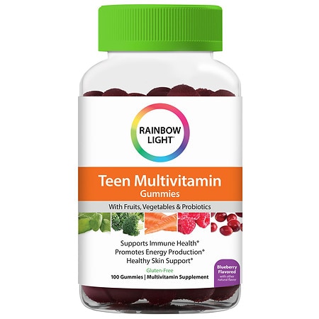 Rainbow Light Teen Multivitamin Supplement Blueberry - 100.0 ea