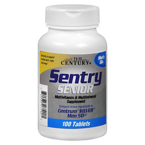 Sentry Senior Multivitamin & Multimineral Supplement Mens 50+ 100 Tabs by 21st Century