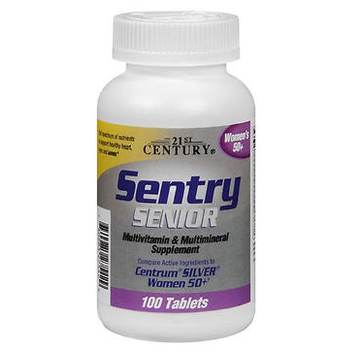Sentry Senior Multivitamin & Multimineral Supplement Womens 50+ 100 Tabs by 21st Century