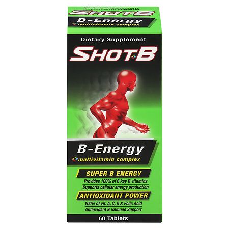 Shot B Energy Multivitamin Dietary Supplement Tablets - 60.0 ea