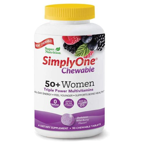 Simplyone 50+ Women Chewable 90 Tabs by Super Nutrition