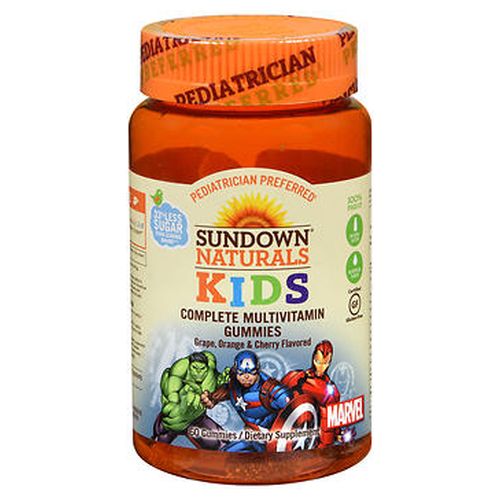 Sundown Naturals Kids Marvel Complete Multivitamin Gummies Grape Orange and Cherry 60 Each by Sundown Naturals