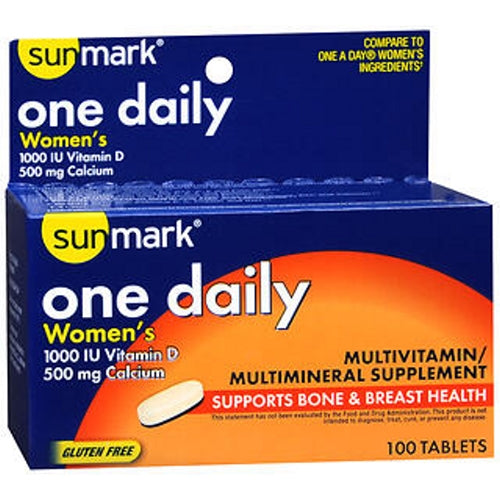 Sunmark One Daily Women's Multivitamin - Multimineral Tablets 100 Tabs by Sunmark