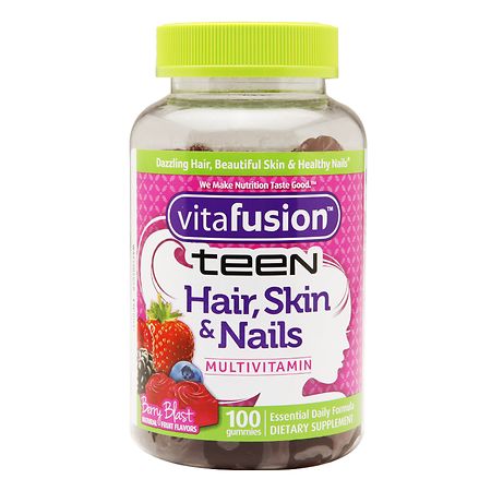 Vitafusion Teen Hair, Skin & Nails Multivitamin Berry Blast - 100.0 ea