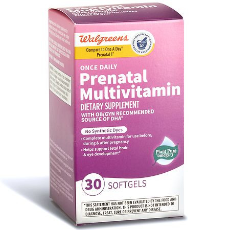 Walgreens Once Daily Prenatal Multivitamin - 30.0 ea