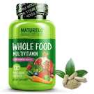 Whole Food Multivitamin for Women Iron Free 120 Vegetarian Capsules Yeast Free by NATURELO